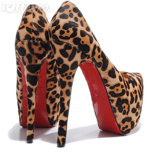 cheetah print red bottom heels